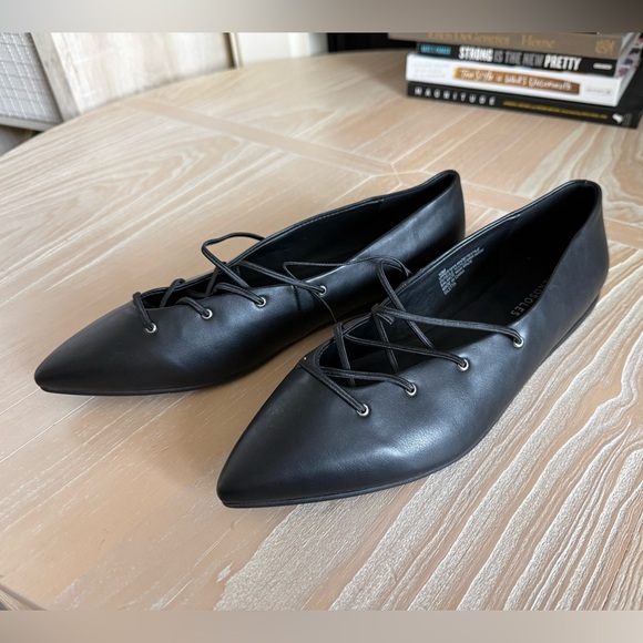 AEROSOLES Shoes - Aerosoles|Women’s Black Lace-Up pointy flats-Shoes,size 10•••NWT,closet staple